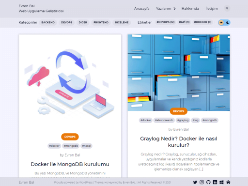 Taildwind CSS desteği ile Honeywind